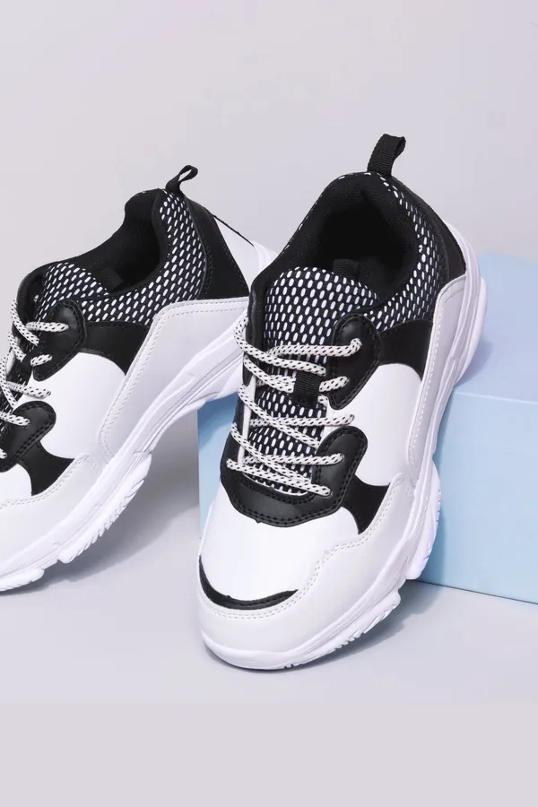 Beyaz Kalın Tabanlı Sneaker