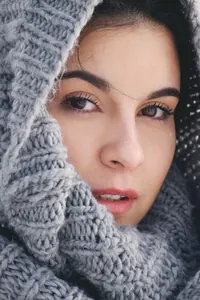 Gri Kalın Örgü Boyunluk