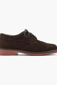 Kahverengi Süet Brogue Ayakkabı
