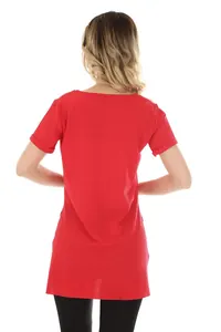 Kırmızı Fitilli Tunik Tişört