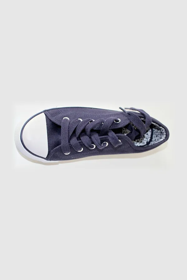 Lacivert Kanvas Sneaker