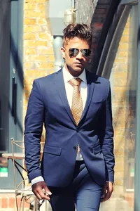 Lacivert Slim Fit Blazer Ceket