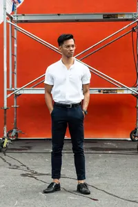 Lacivert Slim Fit Chino Pantolon