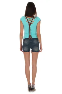 Mavi Denim Askılı Şort