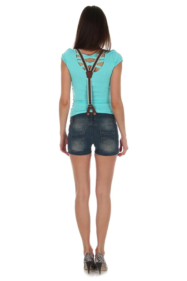 Mavi Denim Askılı Şort