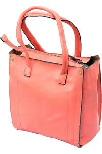 Pembe Deri Tote Çanta
