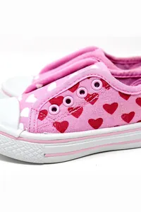 Pembe Kalpli Kanvas Çocuk Ayakkabısı