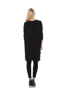 Siyah Oversize Triko Tunik