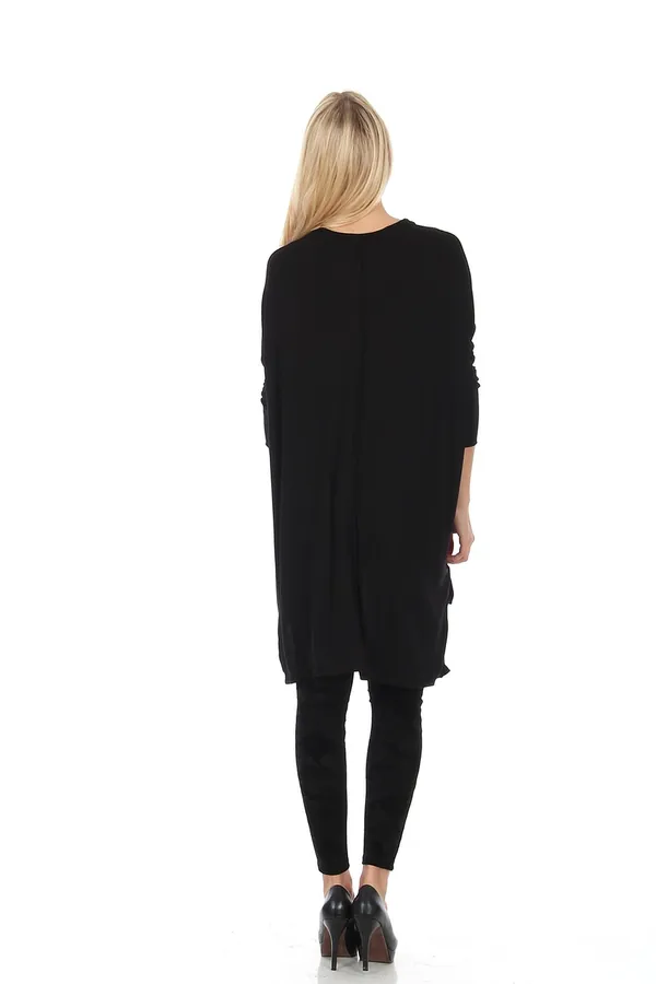 Siyah Oversize Triko Tunik